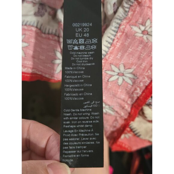 City Chic Floral Long Sleeve Maxi Dress Size 16 Boho Tiered Whimsical Flowy Date - Picture 5 of 10